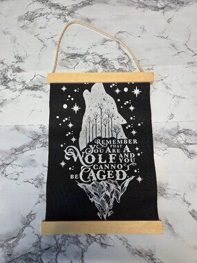 Owlcrate "Remember that you are a wolf and you cannot be caged" ACOWAR Tapestry
